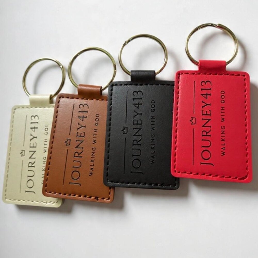 NEW - JOURNEY413 LUXURY LEATHER KEYCHAIN - BAG CHARM 4 STYLES 1(PC)